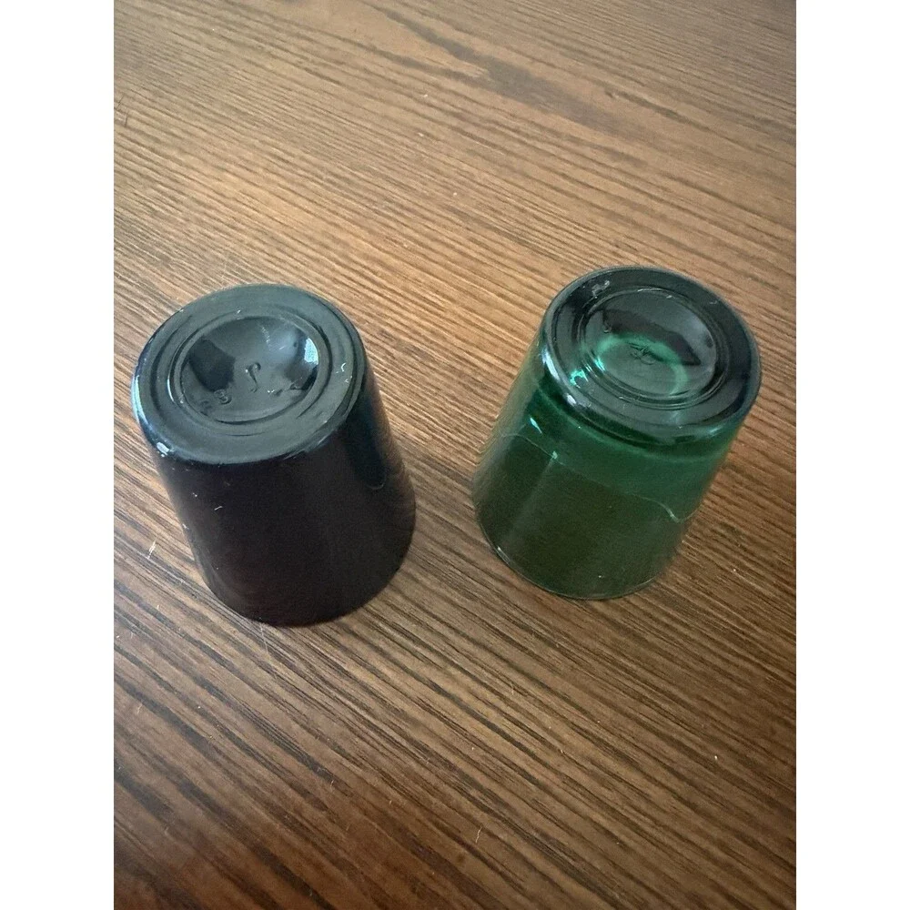 Atlanta 1996 Olympic 100 Years Libbey Shot Glasses Green Black Set of 2